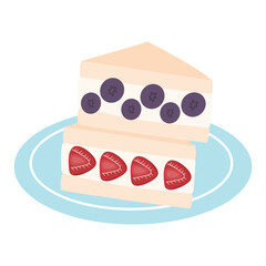 Fruit Sando or Japanese Fruit sandwich with strawberry, mango and kiwi dessert