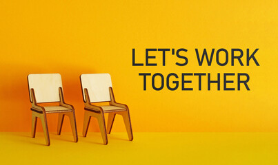 Let's work together is shown using the text. We are hiring