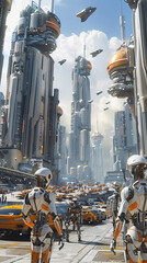 fantacy magical and robot in the world