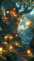 fantacy magical and robot in the world