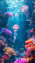 fantacy magical and robot in the world