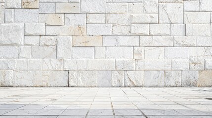 Fototapeta premium White brick wall background