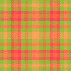 Network background vector plaid, teenager tartan texture textile. Industrial check seamless pattern fabric in green and red colors.