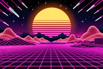 Retro futuristic background
