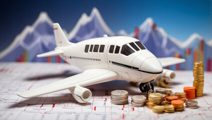 Fototapeta premium White Airplane Model