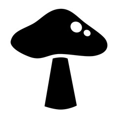 black and white mushroom