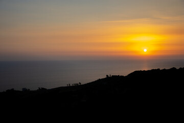 sunset over the sea
