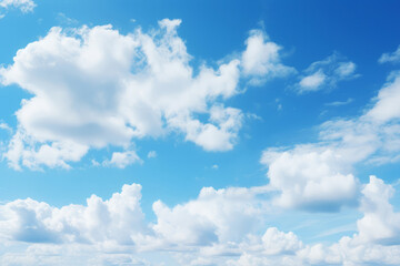 Processed collage of cloudy light blue sky texture. Background for banner, backdrop or texture