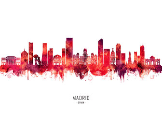 Fototapeta premium Madrid Spain Red