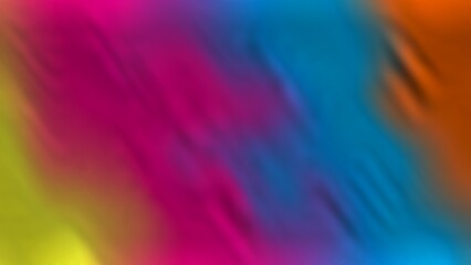 A dynamic abstract background featuring a vibrant gradient of fiery orange, deep magenta, and electric blue hues. Blurred lines and subtle gradients add depth, with a holographic effect.