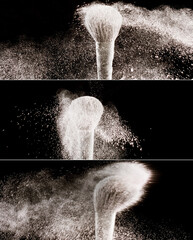 A close-up image of a makeup tool brush.
