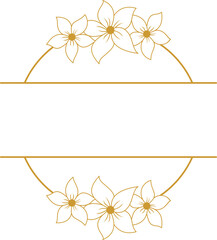 Floral Vintage Text Border