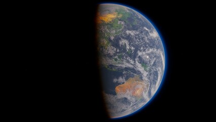 宇宙に漂う地球03