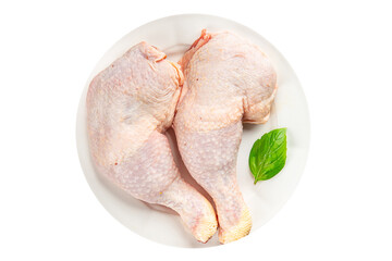 raw chicken legs chicken quarter meat poultry flesh gourmet meal food snack on the table copy space food background rustic top view