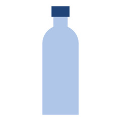 mineral water bottle. blue drink bottle. drink. vector. illustration. flat style. glass bottle. plastic bottle.