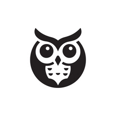 owl silhouette , owl icon, owl vector design