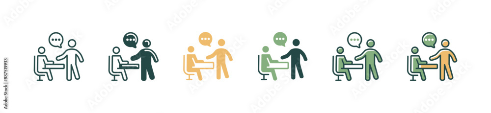Aufkleber teacher workshop skill training icon vector business education classroom human resource development 