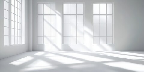 Soft Light and Shadows in a White Room