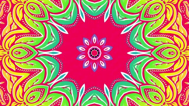 Luxurious caleidoscope colourful flowers line art motion graphics for aesthetic intro commercial ads 
