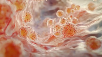 Close-up of skin cells regenerating after an injury, highlighting the body natural healing process.