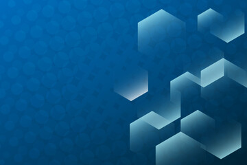 Fototapeta premium Technology Background With Geometric Hexagon And Halftone. Abstract Business Wallpaper. Minimalist Banner. Vector Illustration. Copy Space For Text
