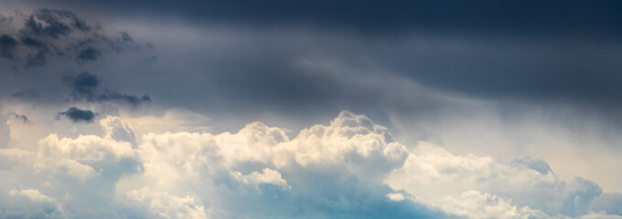 dark storm clouds in the evening sky