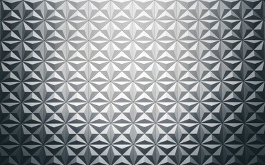 Geometric silver pattern. Abstract gray background with repeating starburst patterns creating a 3D illusion. Perfect for graphic design or as a website backdrop.