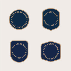 logo badge design template with the text editable for clothing, sport and apparel