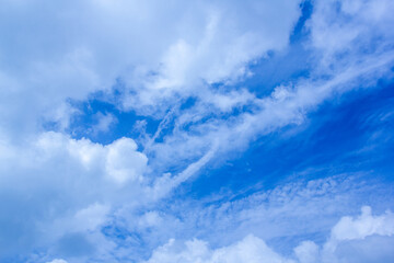 A Blue Sky With Clouds And The Sun Shining Through The Clouds