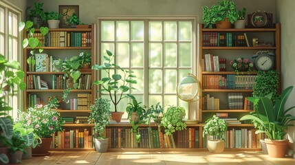 A Animal Crossing cartoon-style image of an object related to Owl, Librarian in a white background design, displayed in a design studio. The scene is well-lit, with natural light highlighting 