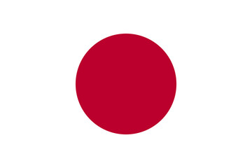 The national flag of Japan, known in Japan as Hinomaru