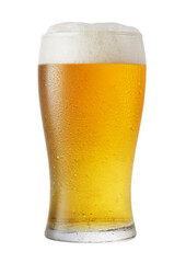 glass of beer isolated on transparent background