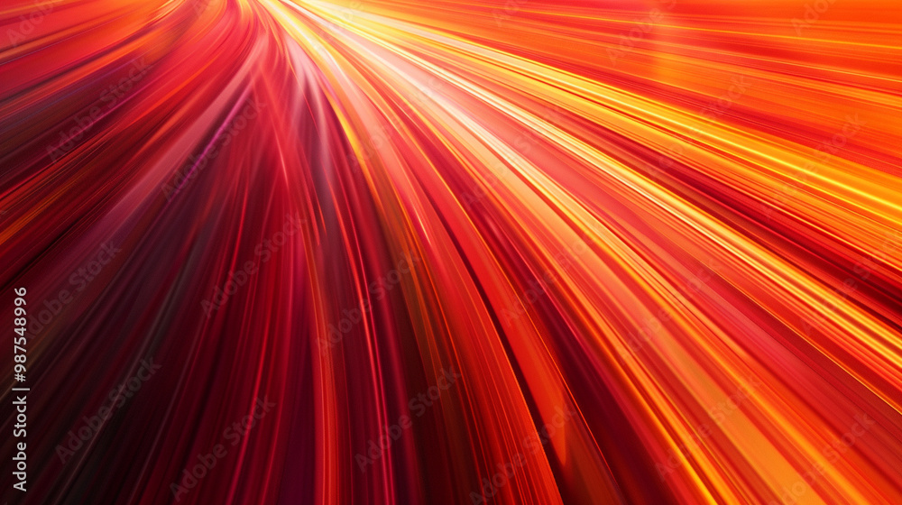 Canvas Prints abstract motion lines in red and orange – fast, sharp lines creating a sense of speed, warm tones fo
