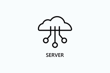 Server Vector Icon Or Logo Illustration
