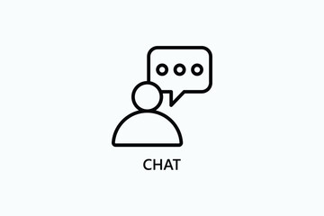 Fototapeta premium Chat Vector Icon Or Logo Illustration
