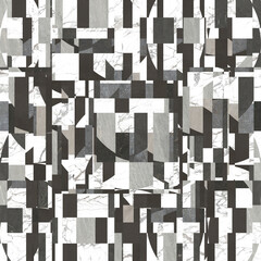 Beautiful patchwork pattern. Mixed of white, grey and dark grey marbles.
