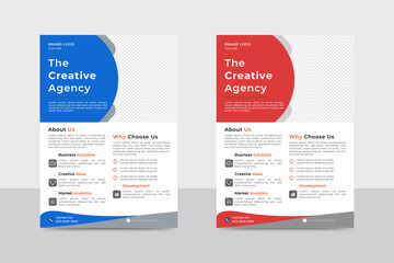  a bundle of 2 templates of a4 flyer template, modern flyer template, marketing, business proposal, promotion, advertise, publication, editable vector template design, high demand flyer