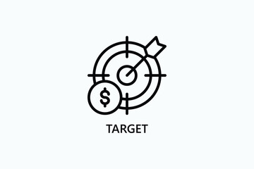 Fototapeta premium Target Vector Icon Or Logo Illustration