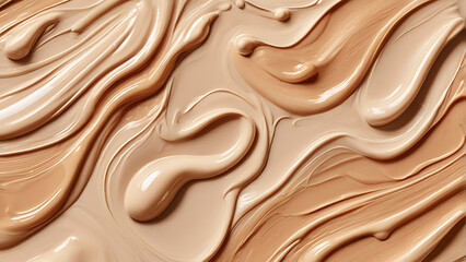 Cream swatch textures A collection of cosmetic cream smears featuring facial lotion strokes foundation.