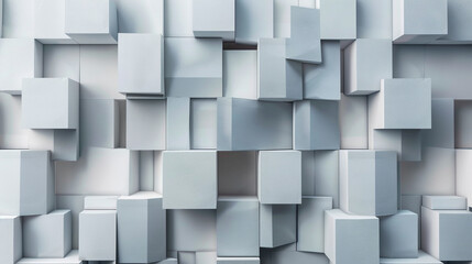Geometric cubes in light gray and white – abstract 3D cubes forming a pattern, sharp and modern, perfect for professional settings.