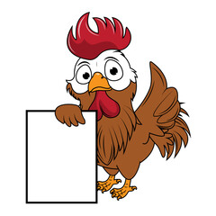 Cute rooster animal cartoon