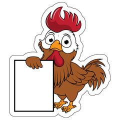 Cute rooster animal cartoon