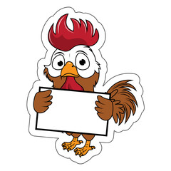 Cute rooster animal cartoon