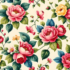 vintage wallpaper with flowers
