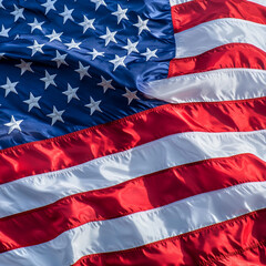 Obraz premium closeup waving american flag 