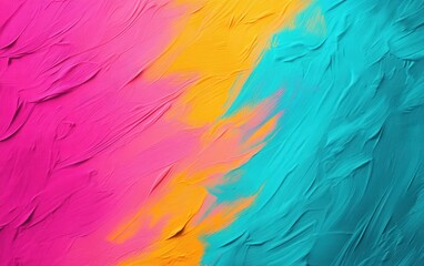 Obraz premium Colorful abstract painting with vibrant pink, orange, and teal swirls.