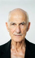 Obraz premium Wise Looking Elderly Man with Slender Build and Gentle Expression