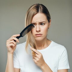 Obraz premium From Brush to Fear: Coping with Hair Loss and Balding