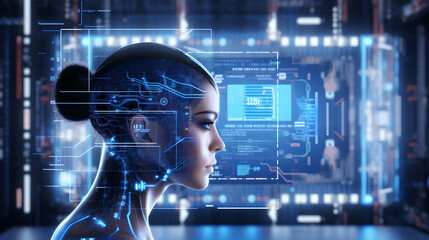 Fototapeta premium Artificial intelligence concept illustration