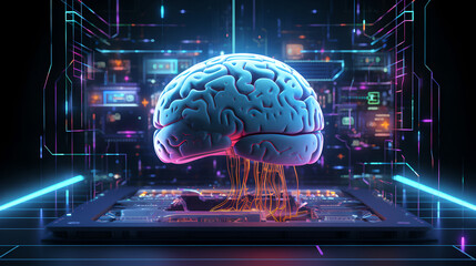 Obraz premium Brain neural network concept
